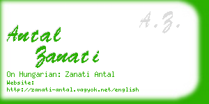 antal zanati business card